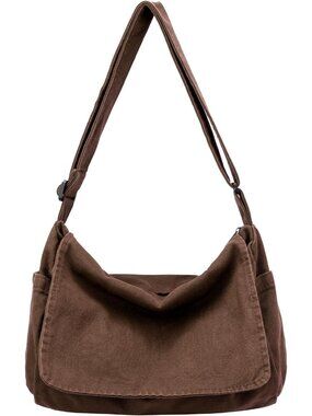 Women's A-coffee Zipper Casual Sling Aesthetic Crossbody Shoulder Bag